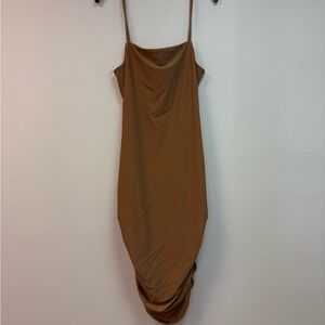 Superdown Tan Sleeveless Slip Dress for Cocktail